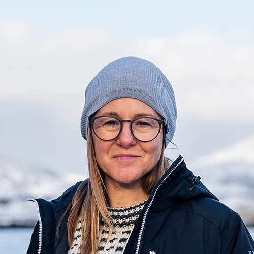 Portrait of host Sylvia Petrovic-Majer at Havly Lofoten Retreat